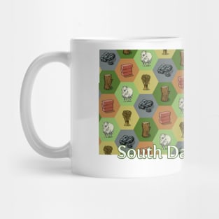 South Dakota State Map Board Games Mug